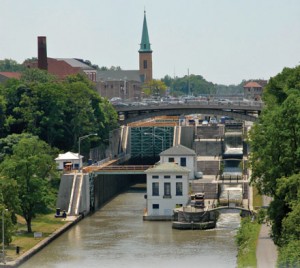 Lockport Locks 34 and 35 on the Erie Canal