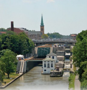 Lockport Locks 34 and 35 on the Erie Canal